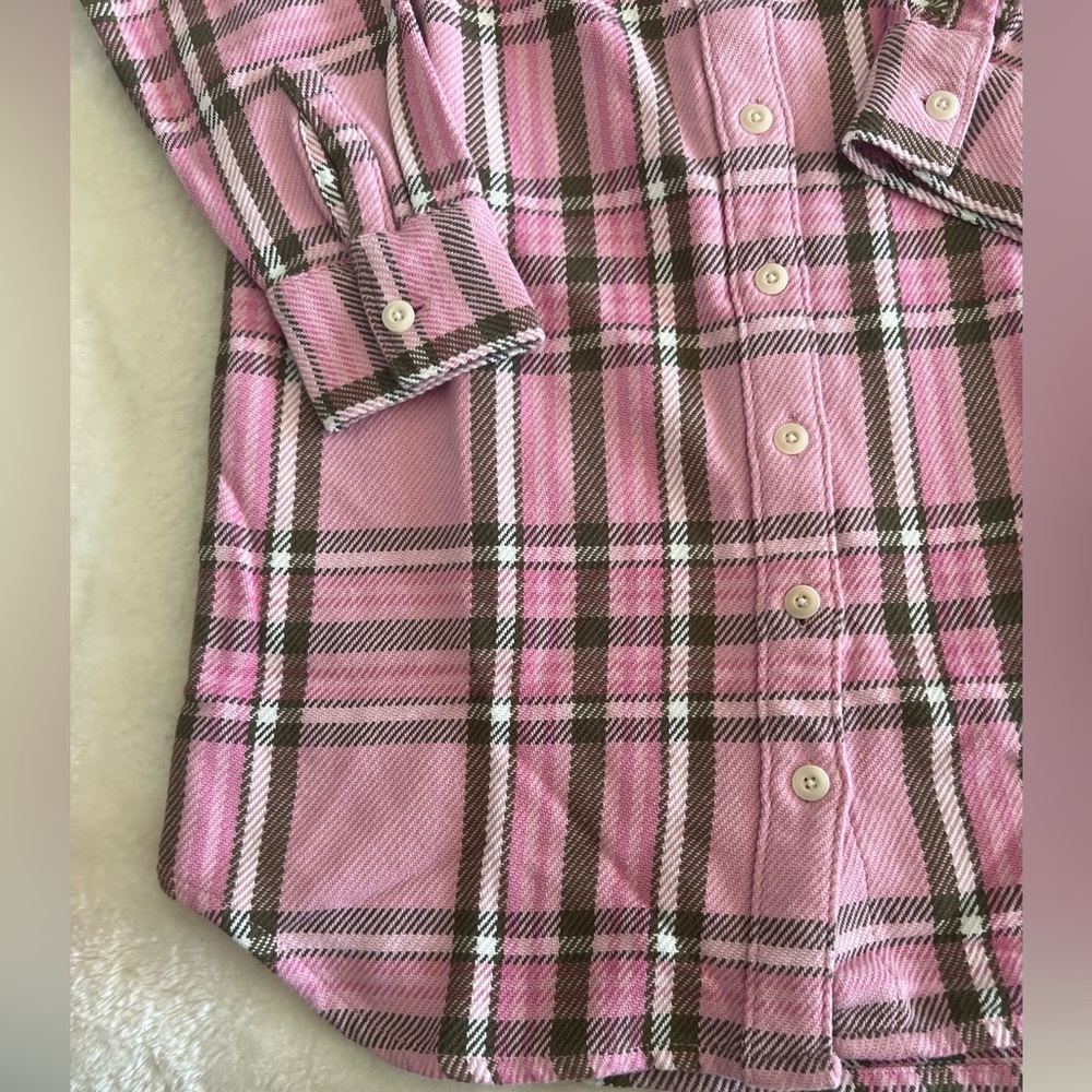 Outerknown Blanket Cotton Flannel Shirt Dress - Picture 5 of 7